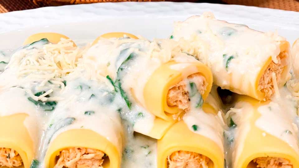 Canelone de frango
