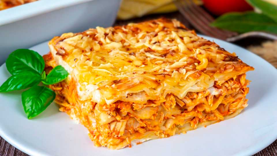 Lasanha de frango com catupiry