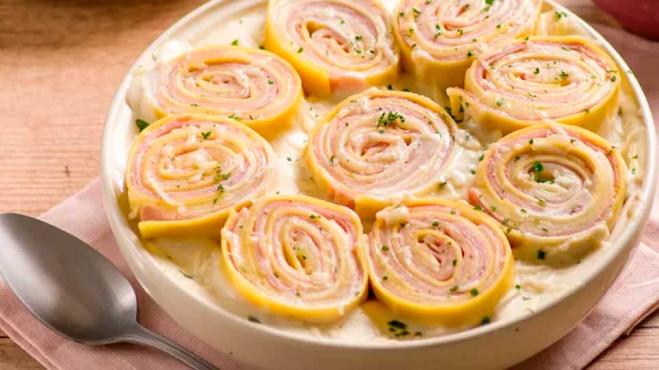 Rondelli de presunto e queijo
